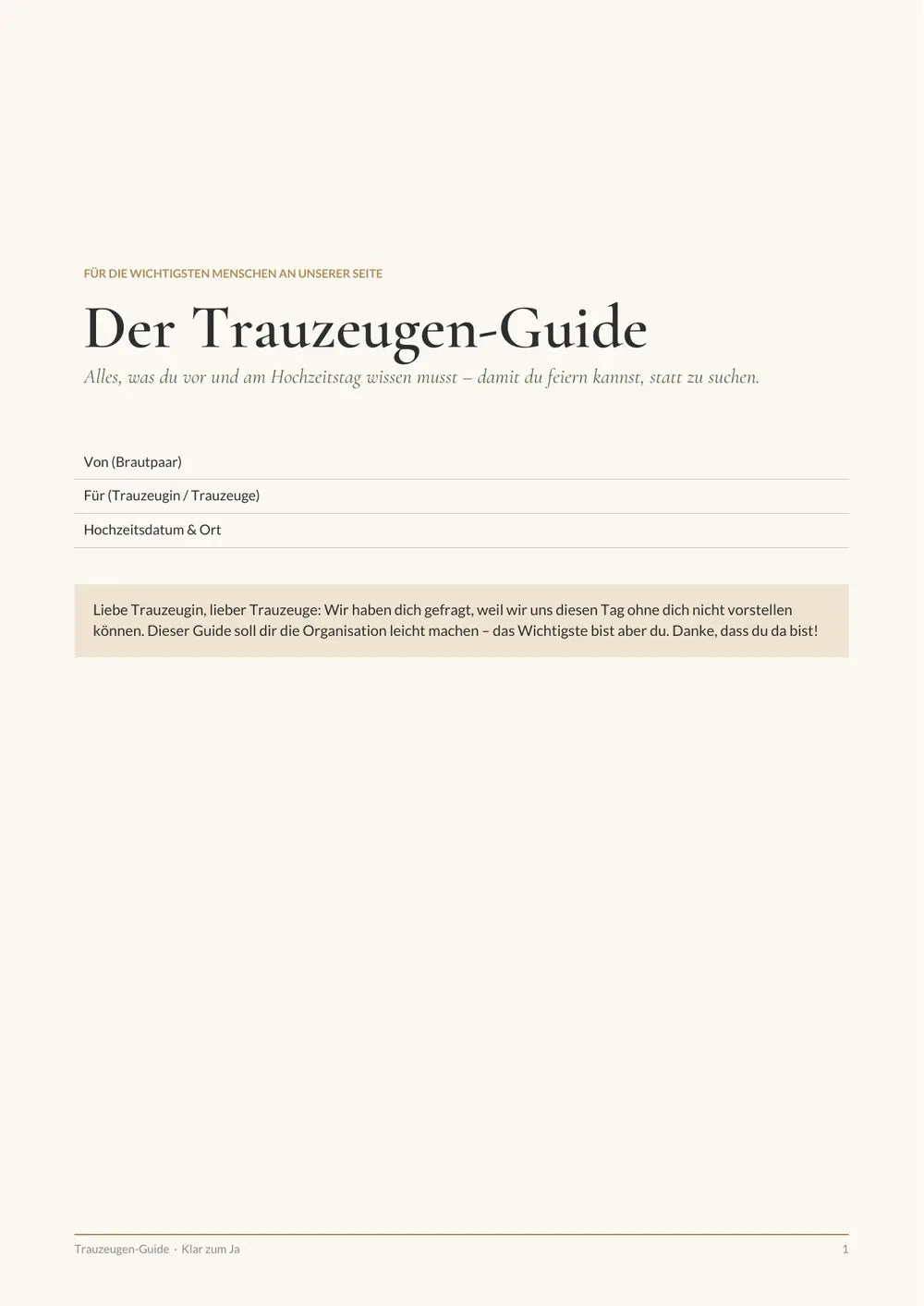 Bonus: Trauzeugen-Guide zum Weitergeben